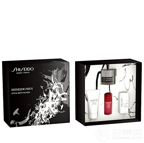 Shiseido 资生堂 男士全效活肤套装（全效乳霜50ml+洁面膏30ml+红妍精华10ml+眼霜3ml）7折£44.8凑单免费直邮到手新低￥392