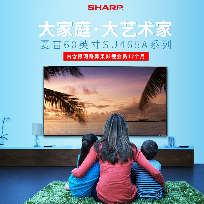 SHARP 夏普 LCD-60SU465A 60英寸 4K液晶电视新低2599元包邮