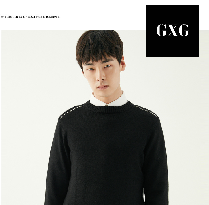 2018秋季新品，GXG 男士时尚修身羊毛衫（羊毛含量48.5% ）269元包邮（需用优惠券）