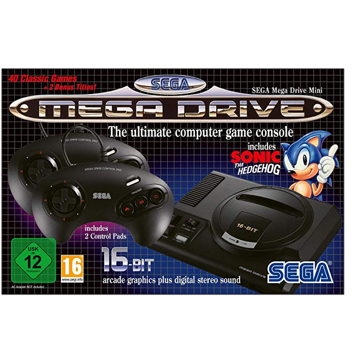 SEGA 世嘉 Mega Drive Mini 复刻游戏机（双手柄）新低471.78元