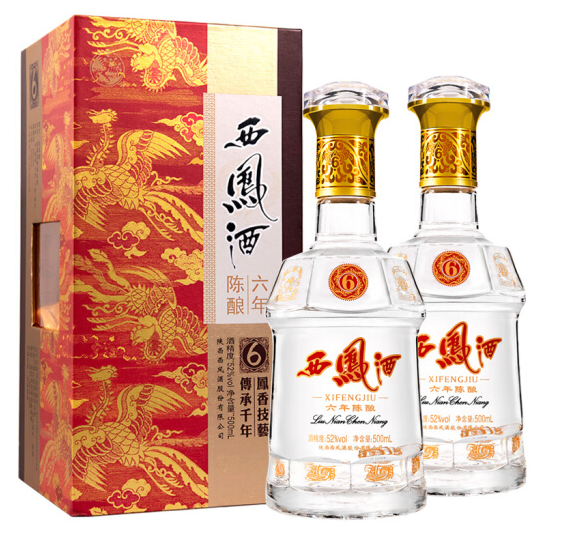 西凤酒 六年陈酿 凤香型白酒 52度 500ml*3件378元包邮(新低126元/件)