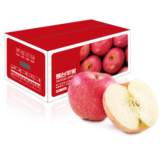 京觅 烟台红富士苹果 单果190-240g 净重2.6kg以上 5件99.62元（19.9元/件）