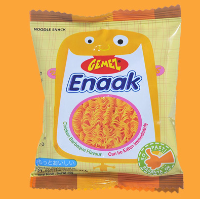 印尼进口，GEMEZ Enaak Extra小鸡风味干脆面 16g*15包新低14.9元包邮（需领券）