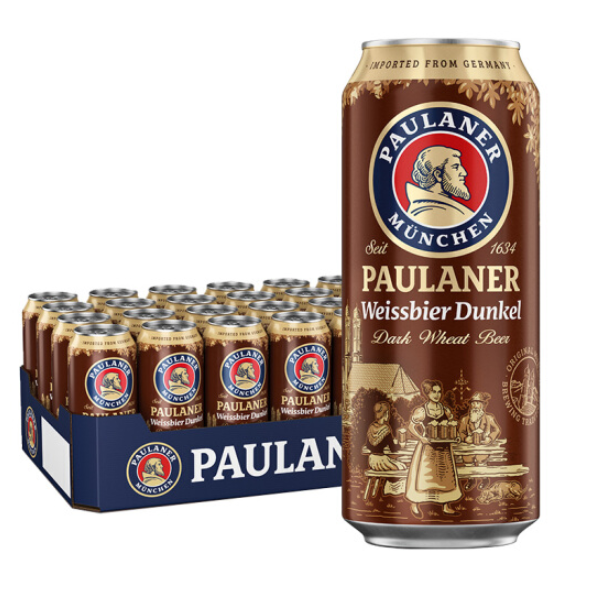 Paulaner 保拉纳/柏龙 德国原装进口黑小麦啤酒 500ml*24整箱169元包邮（需领券）