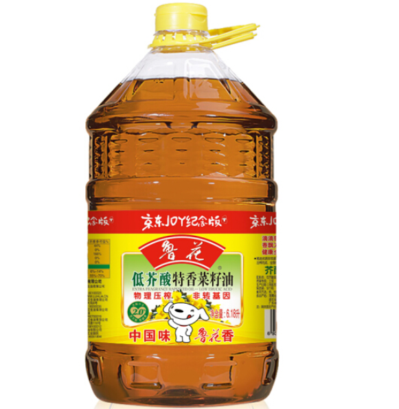 魯花 低芥酸特香菜籽油 6.18L74.8元（雙重優(yōu)惠）
