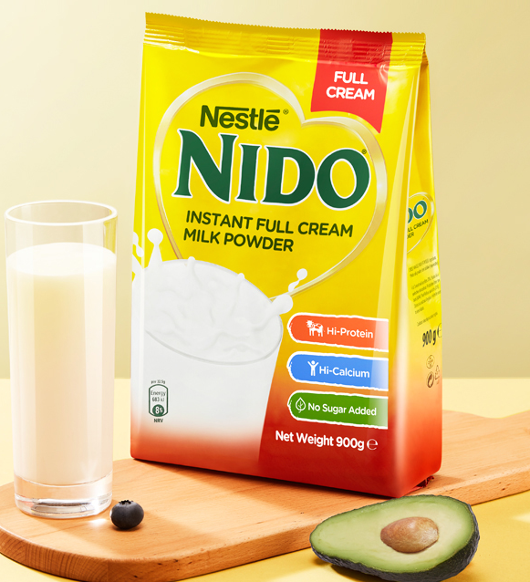 荷兰进口 雀巢 NIDO速溶全脂高钙奶粉 900g*2件96.8元包邮（需领券）
