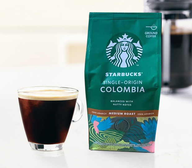 星巴克 中度烘焙 哥伦比亚 咖啡粉200g36.2元包邮（双重优惠）