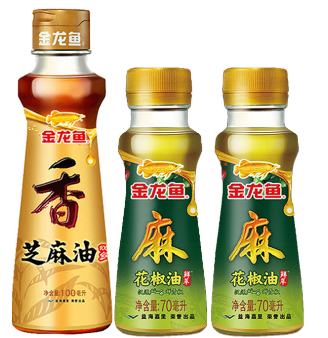 金龙鱼 芝麻香油100ml+花椒油70ml*214.9元包邮（需领券）