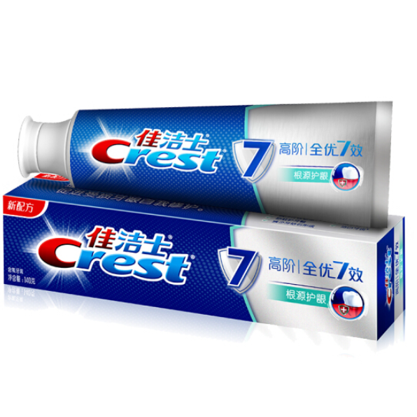 Crest 佳洁士 高阶全优7效牙膏 140g*7件57.2元（8.14元每件）