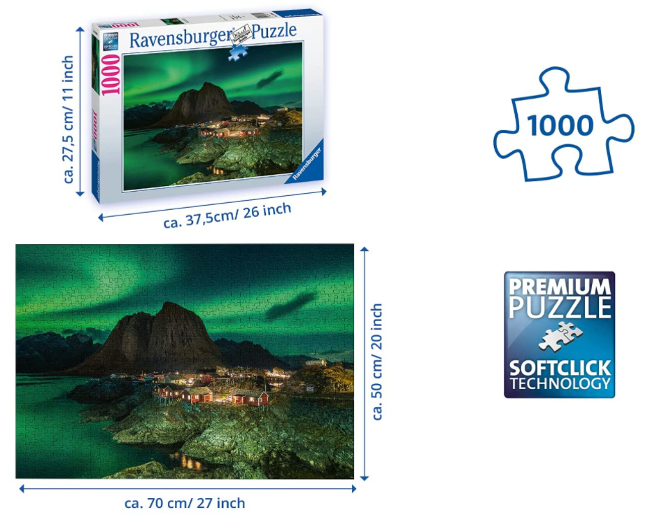 Ravensburger 睿思 挪威夜灯 拼图 1000块104元