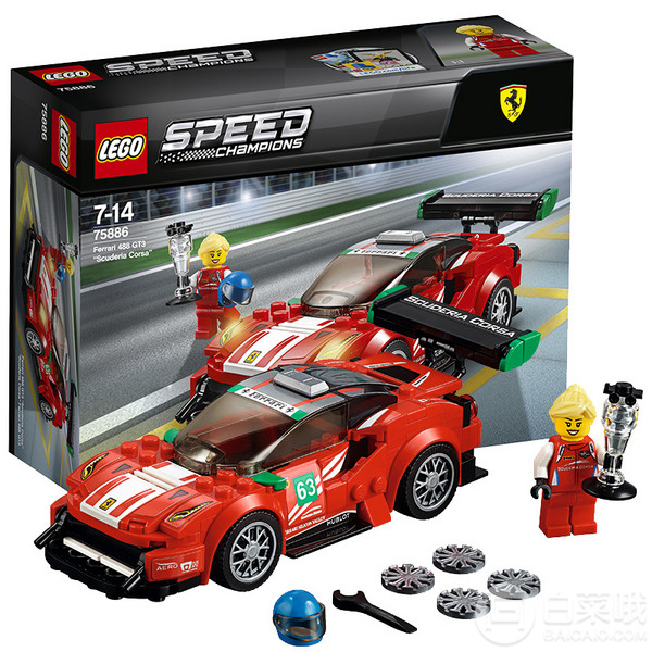 LEGO 乐高 SpeedChampion 超级赛车系列 75886 法拉利95元包邮（需领券）