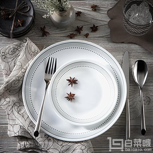 Corelle 康宁餐具 神秘灰色 20件套餐具套装 Prime会员免费直邮到手新低￥276.85