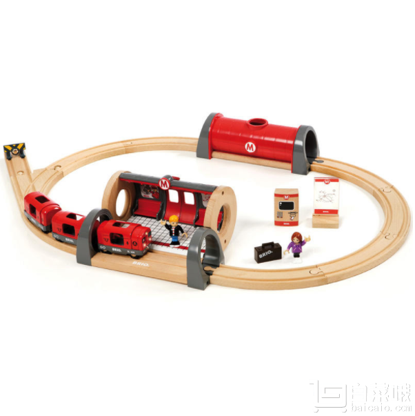 六一好礼，BRIO BR33513 声光地铁车站套装+凑单品￥222.9包邮（双重优惠）