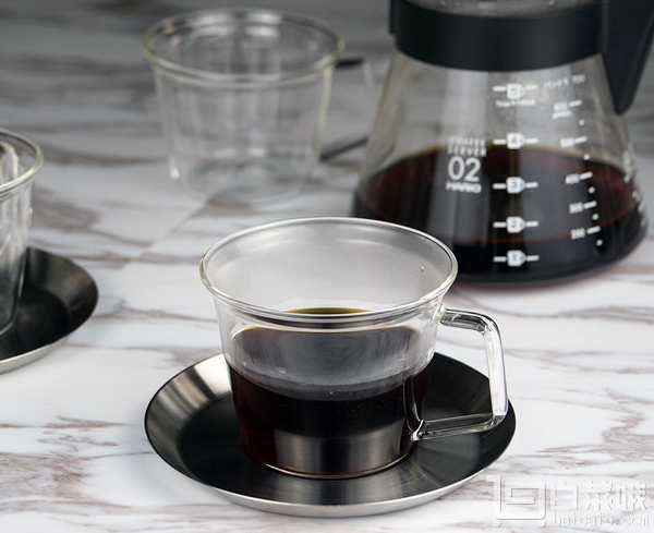 Kinto Cast系列 玻璃咖啡杯 带不锈钢托盘 220ml 23085 Prime会员凑单免费直邮含税到手93.77元