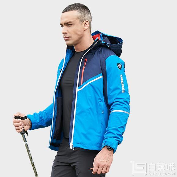 Trespass 新款 男士三合一防水防風(fēng)沖鋒衣 2件套可拆卸￥399包郵（699-300）