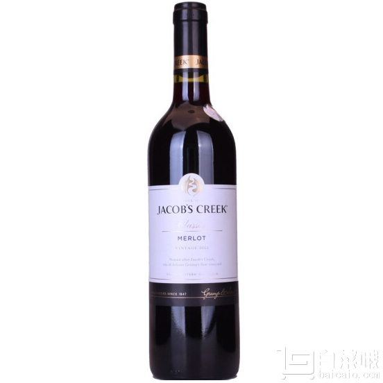 Jacob’s Creek 杰卡斯 经典系列 梅洛干红葡萄酒 750ml新低44.6元（需凑单）