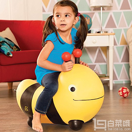 亚马逊中国：B.toys  比乐 弹跳忙碌大黄蜂 跳跳球 2个新低￥216包邮（需用优惠码）