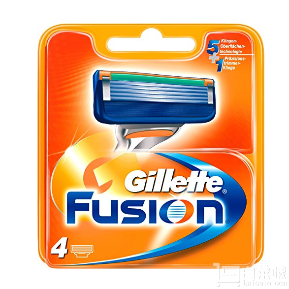 Gillette 吉列 FUSION 鋒隱 5層剃須刀頭 4片*5盒 Prime會(huì)員湊單免費(fèi)直郵含稅到手￥214.59