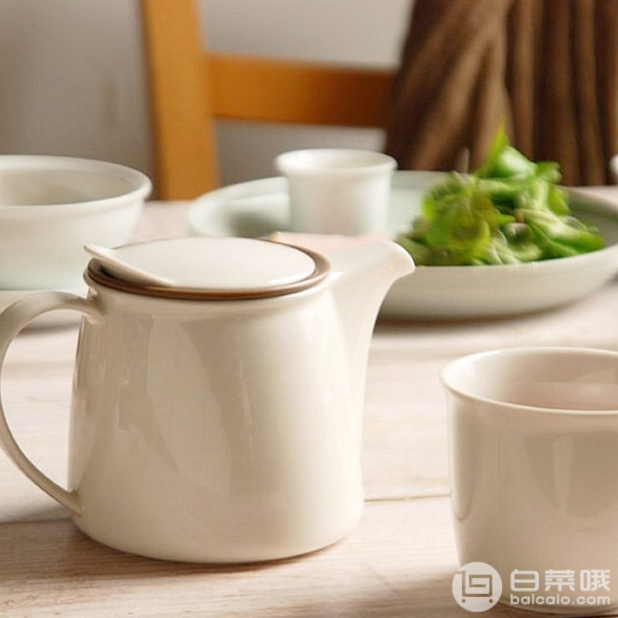 KINTO Brim系列 陶瓷茶壶 450ml 带滤网 Prime会员免费直邮含税到手184元