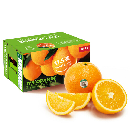 限PLUS会员，农夫山泉 17.5°橙 铂金果 3kg装凑单低至新低32.33元/件（双重优惠）