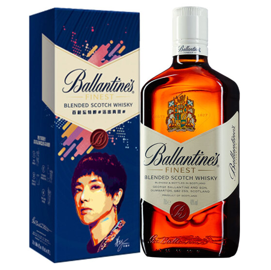 Ballantine’s 百龄坛 特醇苏格兰威士忌 明星限定版 700ml*2瓶 3款￥152.6包邮（2件7折）