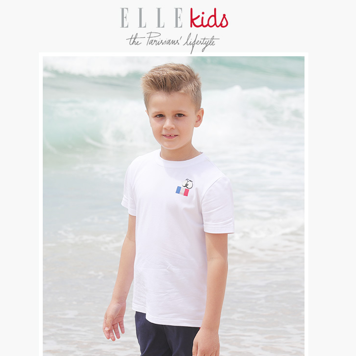 18年夏季新款，ELLE kids 男童短袖T恤 3色39元包邮（需领40元优惠券）