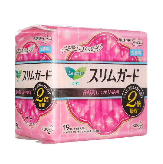 日本进口，花王 乐而雅 S系列 丝薄瞬吸 日用卫生巾 25cm*19片*6件104.24元包邮（合17.37元/件）