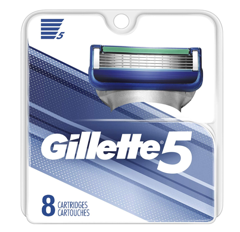 <span>白菜！</span>Gillette 吉列 锋隐5 剃须刀头 8个装史低68.37元（含税折9.32元/个）