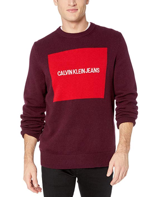 2色L码，Calvin Klein 卡尔文·克莱恩 男士羊毛混纺毛衣287.72元