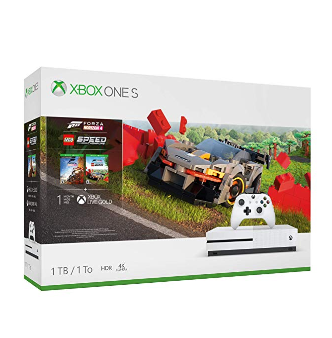 Microsoft 微软 Xbox One S 1TB 游戏机 《极限竞速：地平线4》+《乐高竞速》同捆版新低1273.38元