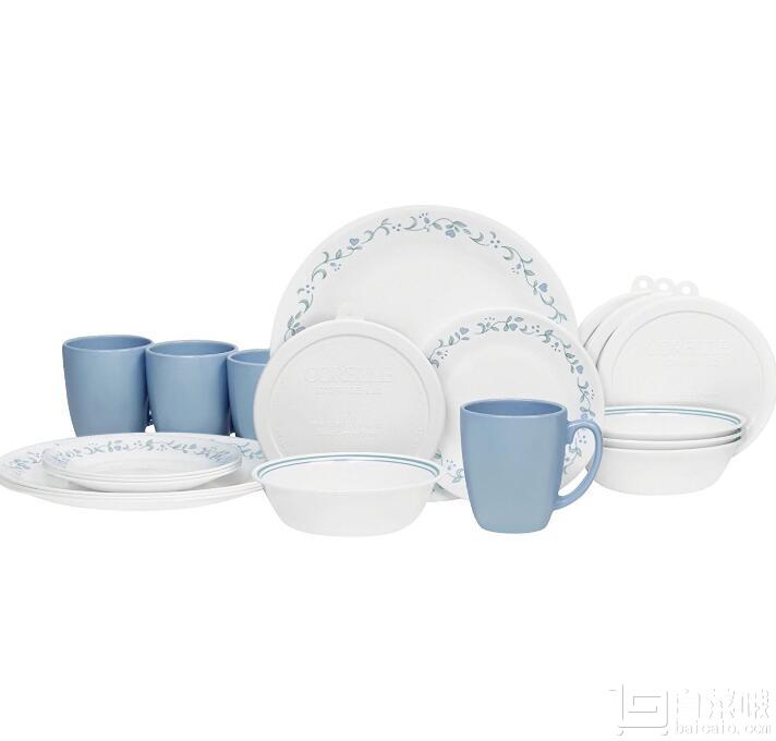 Corelle 康宁餐具 Livingware Dinnerware 乡村别墅风 20件套餐具套装到手￥299.03