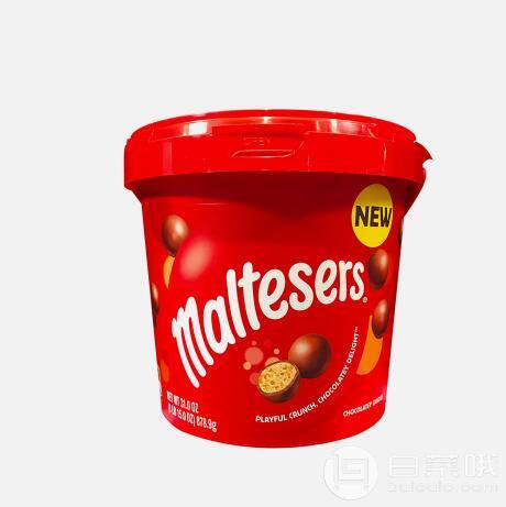 美国进口，Maltesers 麦提莎 超纯麦丽素夹心巧克力(桶装)878.9g新低￥98包邮包税