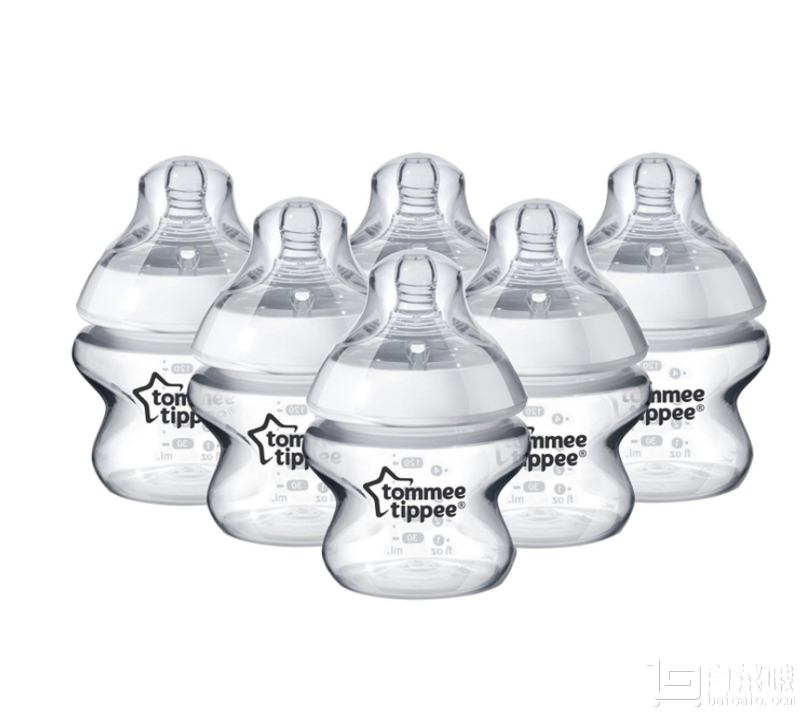 金盒特价，Tommee Tippee 汤美天地 Closer to Nature系列防胀气宽口径奶瓶 150ml*6只装 prime会员凑单免费直邮到手￥115