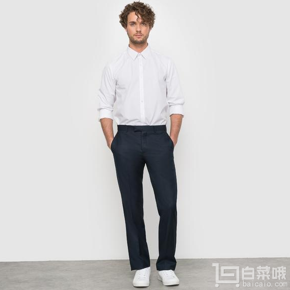 R essentiel 男士Chino-style休闲吸烟裤  2.8折€13.99（€19.99 额外7折）凑单免费直邮到手￥110