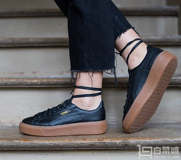 刘雯同款同色，PUMA 彪马x蕾哈娜合作款 Basket Platform Core 板鞋 2色 Prime会员免费直邮到手新低￥425