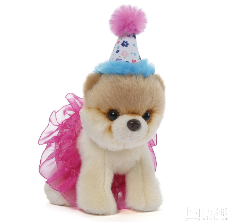 Gund 小BOO毛絨玩具 生日裝 13cm新低￥67（￥72-5）