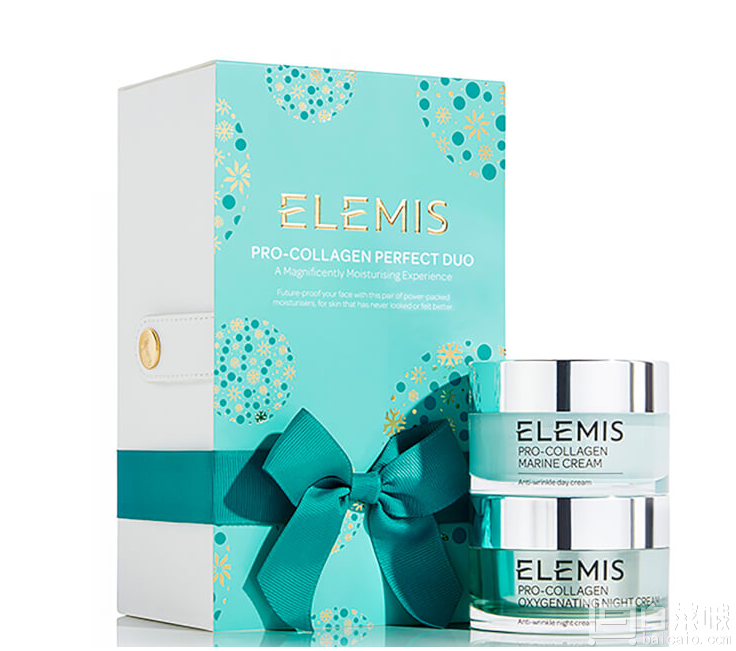 价值£177，Elemis 艾丽美 超值套装（ 海洋骨胶原面霜50ml+骨胶原注氧晚霜50ml） £92免费直邮到手￥798