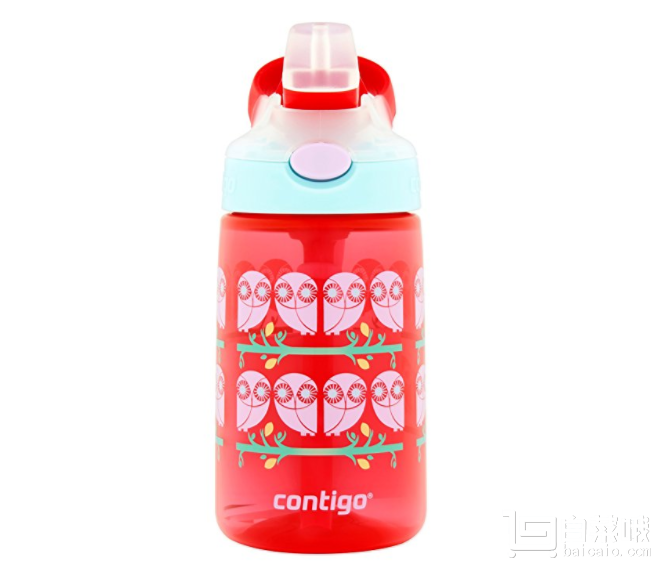 Contigo 康迪克 一键开启密封儿童吸管杯 猫头鹰 400ML  prime会员凑单免费直邮新低64.36元