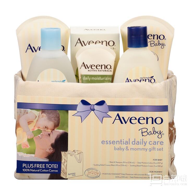 <span>临期白菜！</span>Aveeno 艾维诺 妈妈宝宝日常洗浴护理套装新低￥99包邮