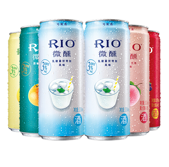 RIO 锐澳 微醺系列 预调鸡尾酒 330ml*6罐*4件 ￥111.6包邮27.9元/件（双重优惠）