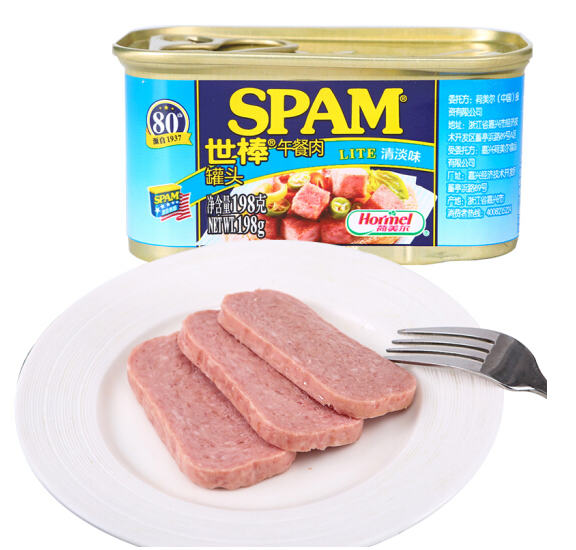 SPAM 世棒 清淡味午餐肉罐头 198g凑单低至11.38元/件（双重优惠）