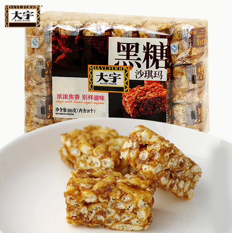 大宇 黑糖沙琪玛 500g9.9元包邮（需用券）