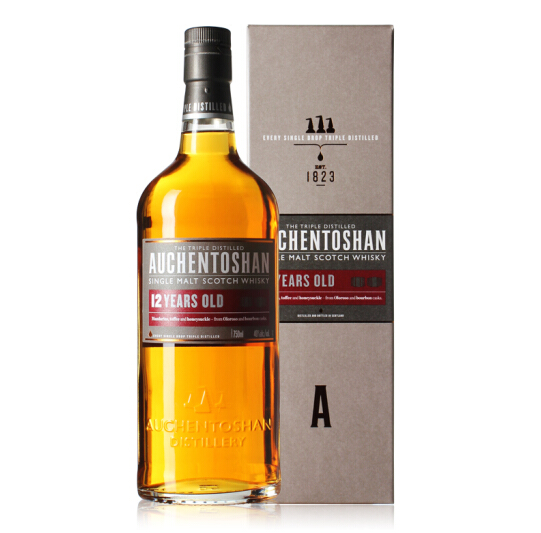 AUCHENTOSHAN 欧肯特轩 12年单一麦芽威士忌 750ml185.82元包邮（下单立减）