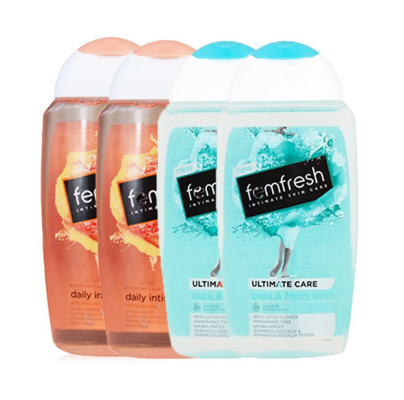 Femfresh 芳芯 女士洗护液（洋甘菊型250ml*2 + 温和无皂型250ml*2）*3件 225元包邮包税18.75元/瓶（双重优惠）