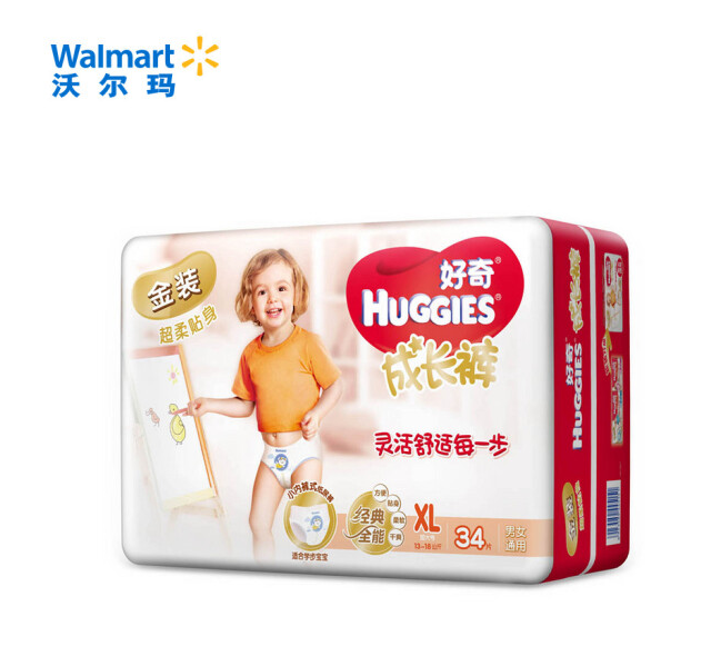 HUGGIES 好奇 金装 婴儿成长裤 XL34片*6件 354元包邮59元/件（下单满减）