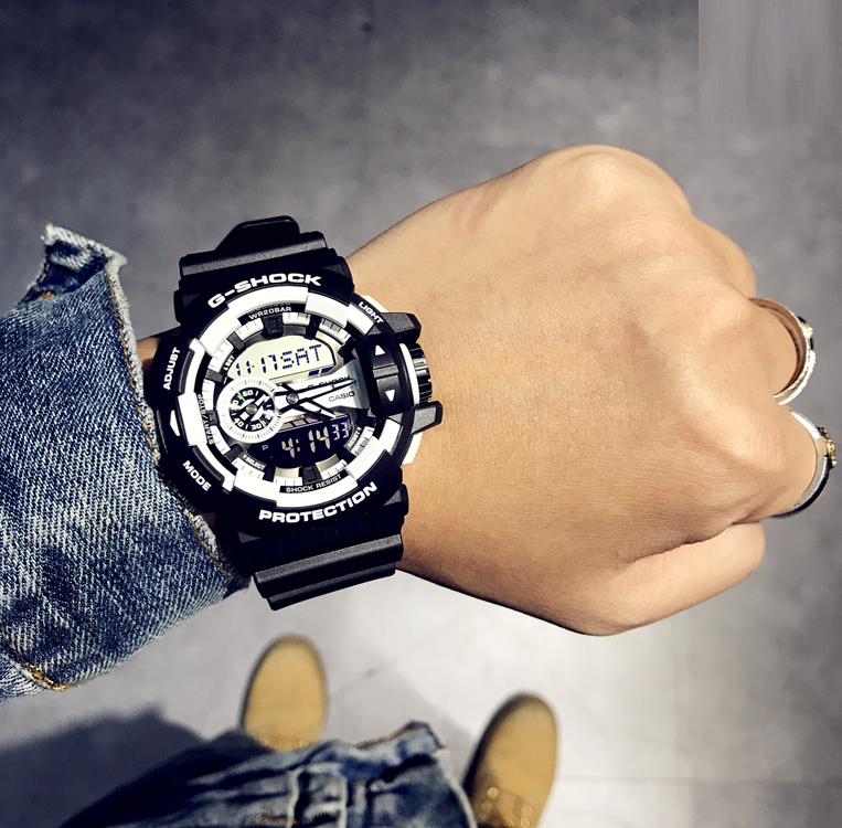 海外旗舰店出品，Casio 卡西欧 G-Shock系列 GA-400-7A 男士运动石英手表 3色592元包邮包税
