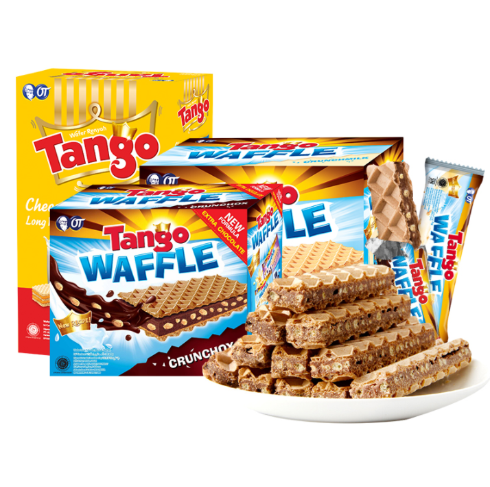 印尼进口 Tango 奥朗探戈 咔咔脆米巧克力夹心威化饼干 160g*2盒12.9元包邮（双重优惠）