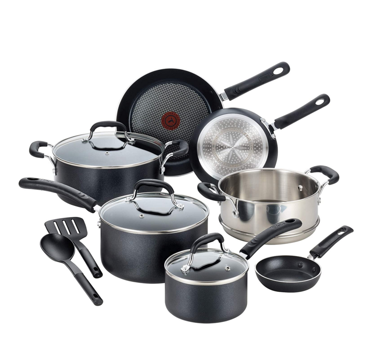 T-fal 特福 2100093595 帶火紅點(diǎn)不粘鍋12件套新低579.47元