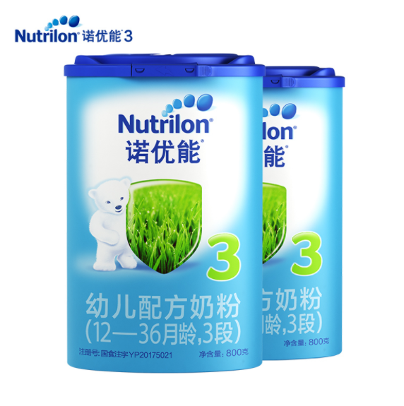 Nutrilon 诺优能 婴儿配方奶粉 3段 800g* 2罐 *2件476元包邮（合119元/罐）