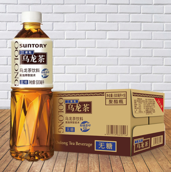 Suntory 三得利 无糖乌龙茶 500ml*18瓶55.5元包邮（双重优惠）